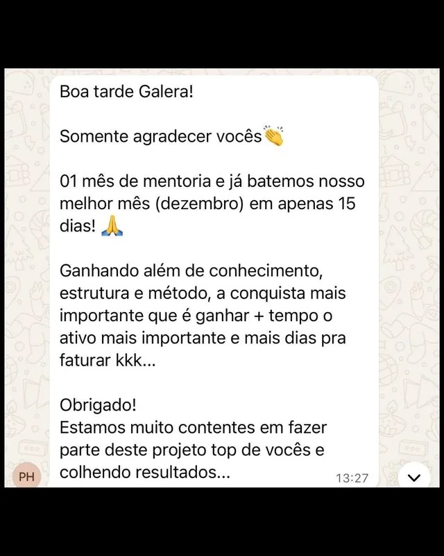 Depoimento cliente: bateu melhor mês em 15 dias
